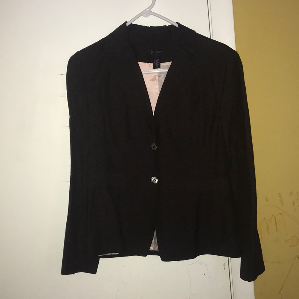 Black Blazer with pink interior